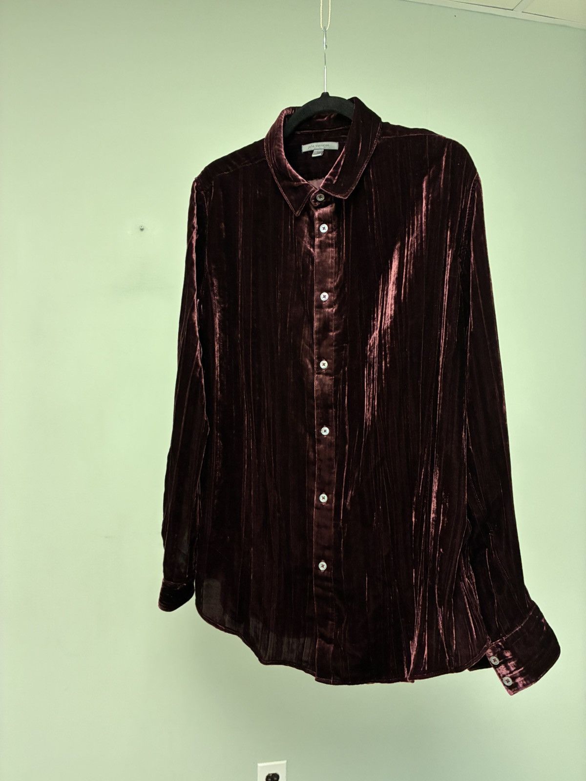 John Varvatos Crinkled Velvet slim Shirt large Size US L / EU 52-54 / 3 - 12 Thumbnail
