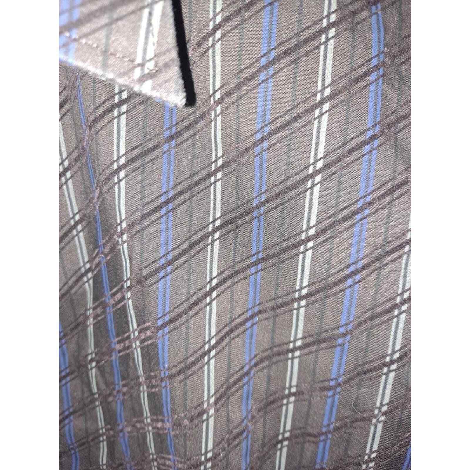 Eighty Eight Eighty Eight Gray, White and Blue Button Up Size Large Size US L / EU 52-54 / 3 - 2 Thumbnail