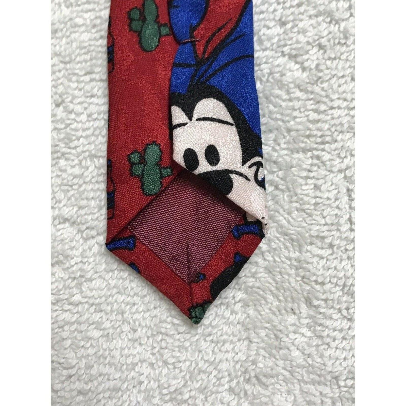 Disney Disney Mickey Unlimited Cowboy Goofy Cactus Vintage Necktie Size ONE SIZE - 4 Thumbnail