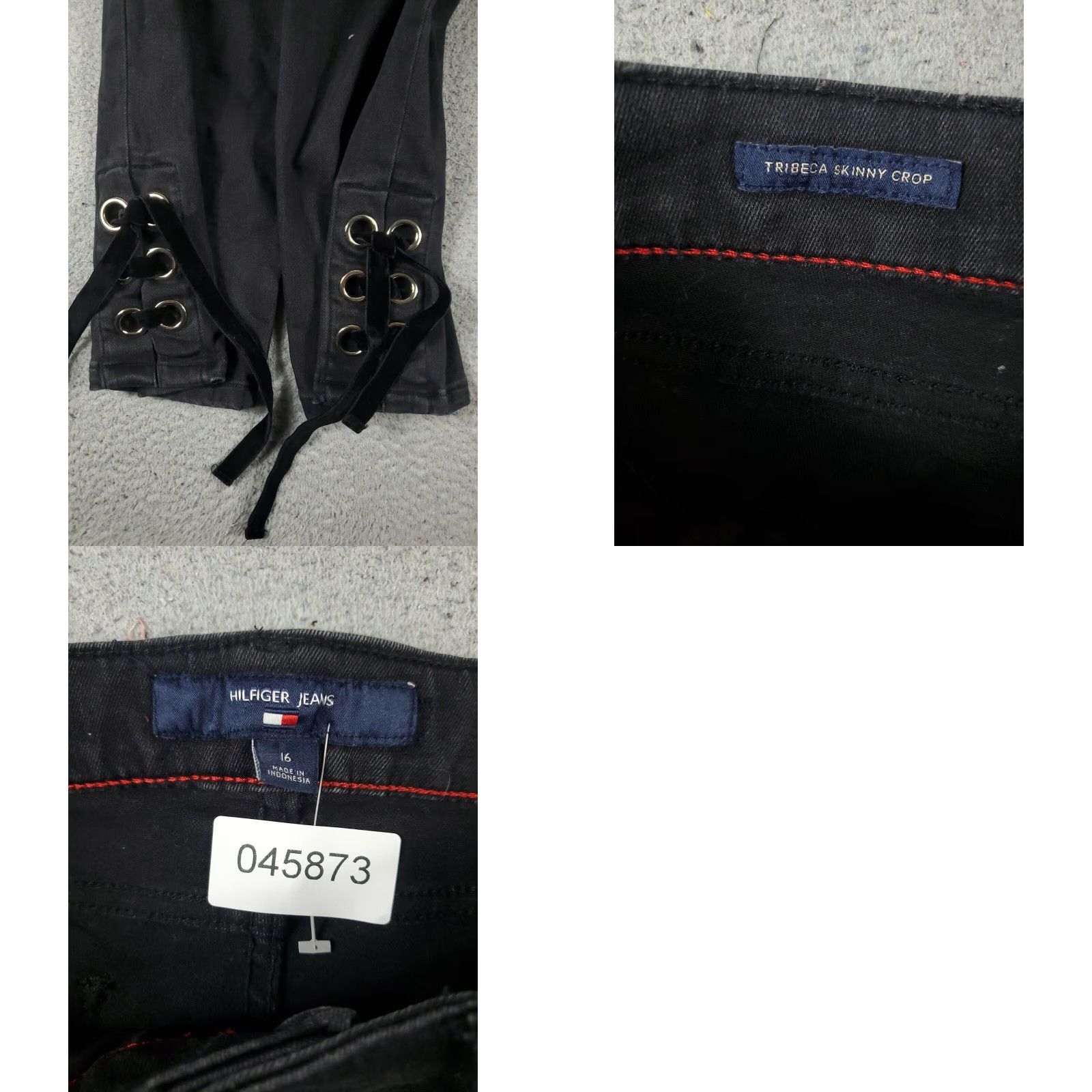 Tommy Hilfiger Tommy Hilfiger Black Skinny Crop Jeans Womens Size 16 36x26 Denim Pants Regular Fit Size 38" / US 16 / IT 52 - 8 Thumbnail
