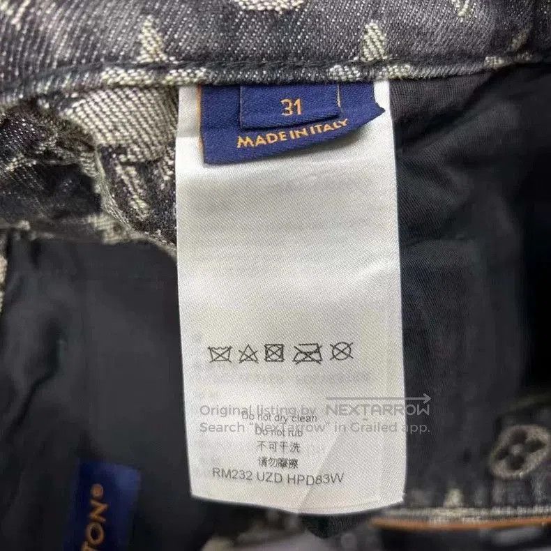 Louis Vuitton louis vuitton black grey diamond. Size US 31 - 6 Thumbnail