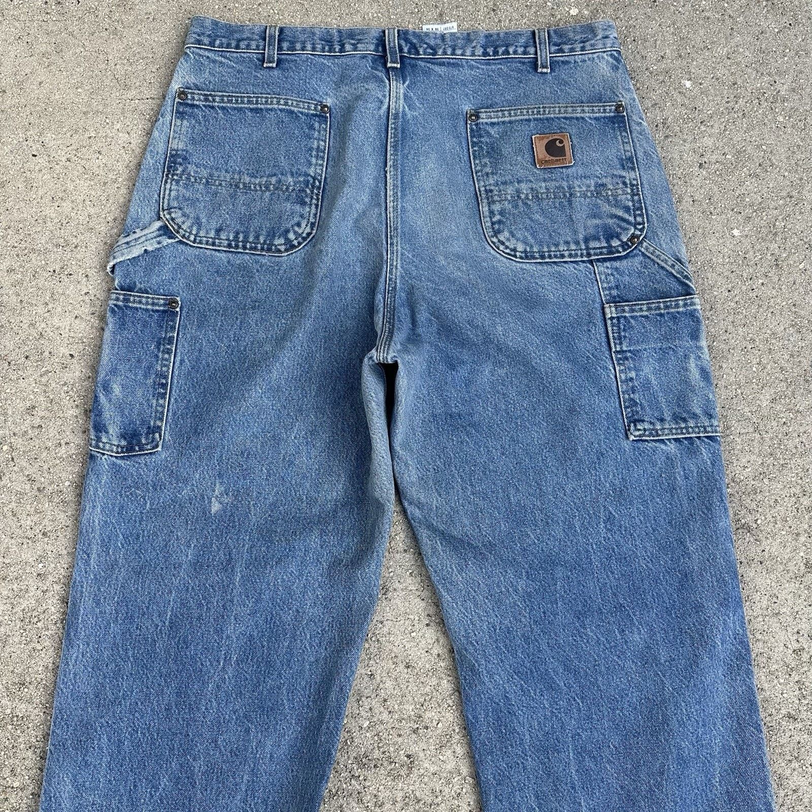 Carhartt Vintage Carhartt Faded Denim Double Knee Pants 38x34 Size US 38 / EU 54 - 5 Thumbnail