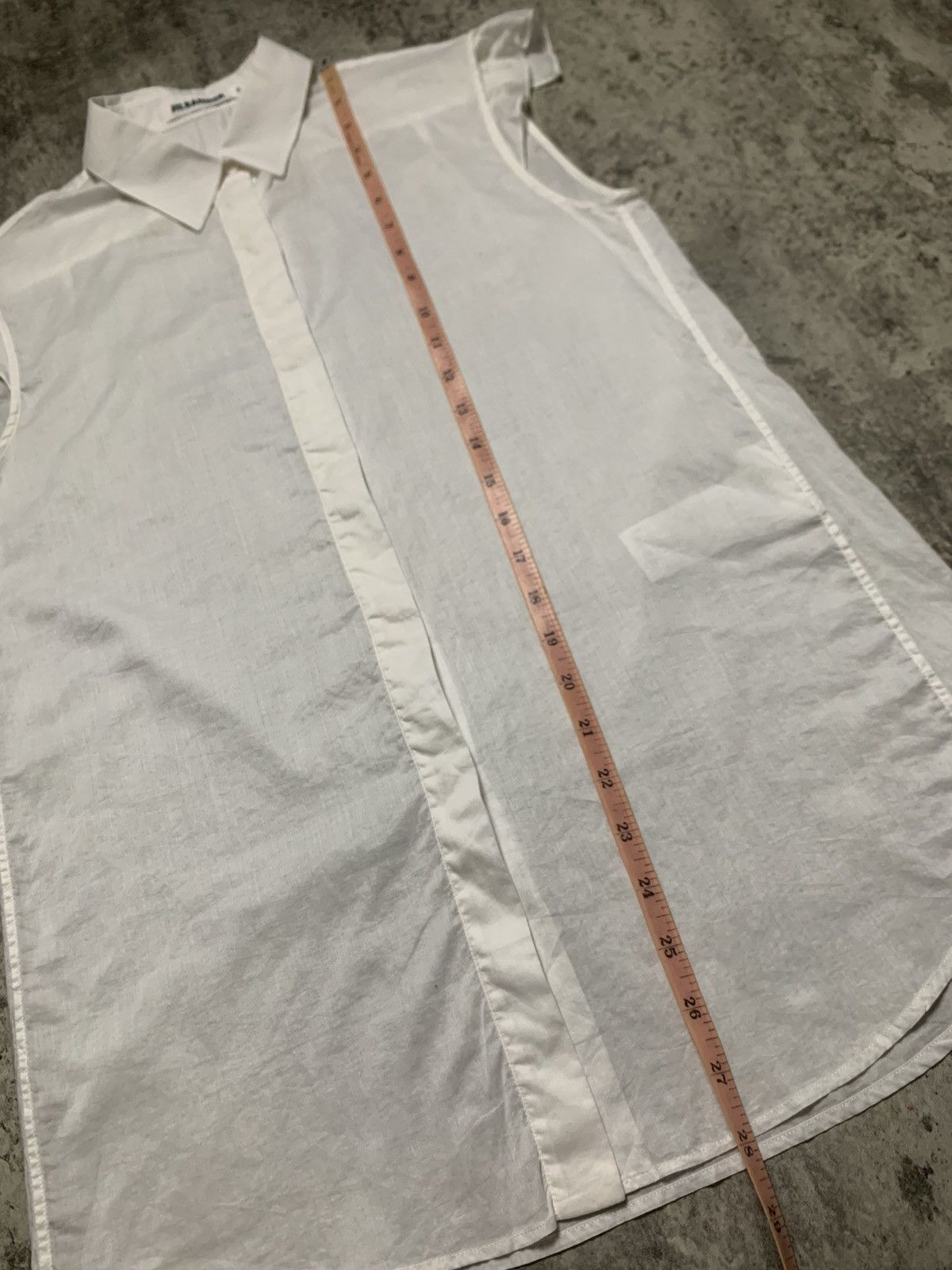 Jil Sander Jill Sander Sleeveless White Button Up Size XXS / US 00 / IT 34 - 9 Thumbnail