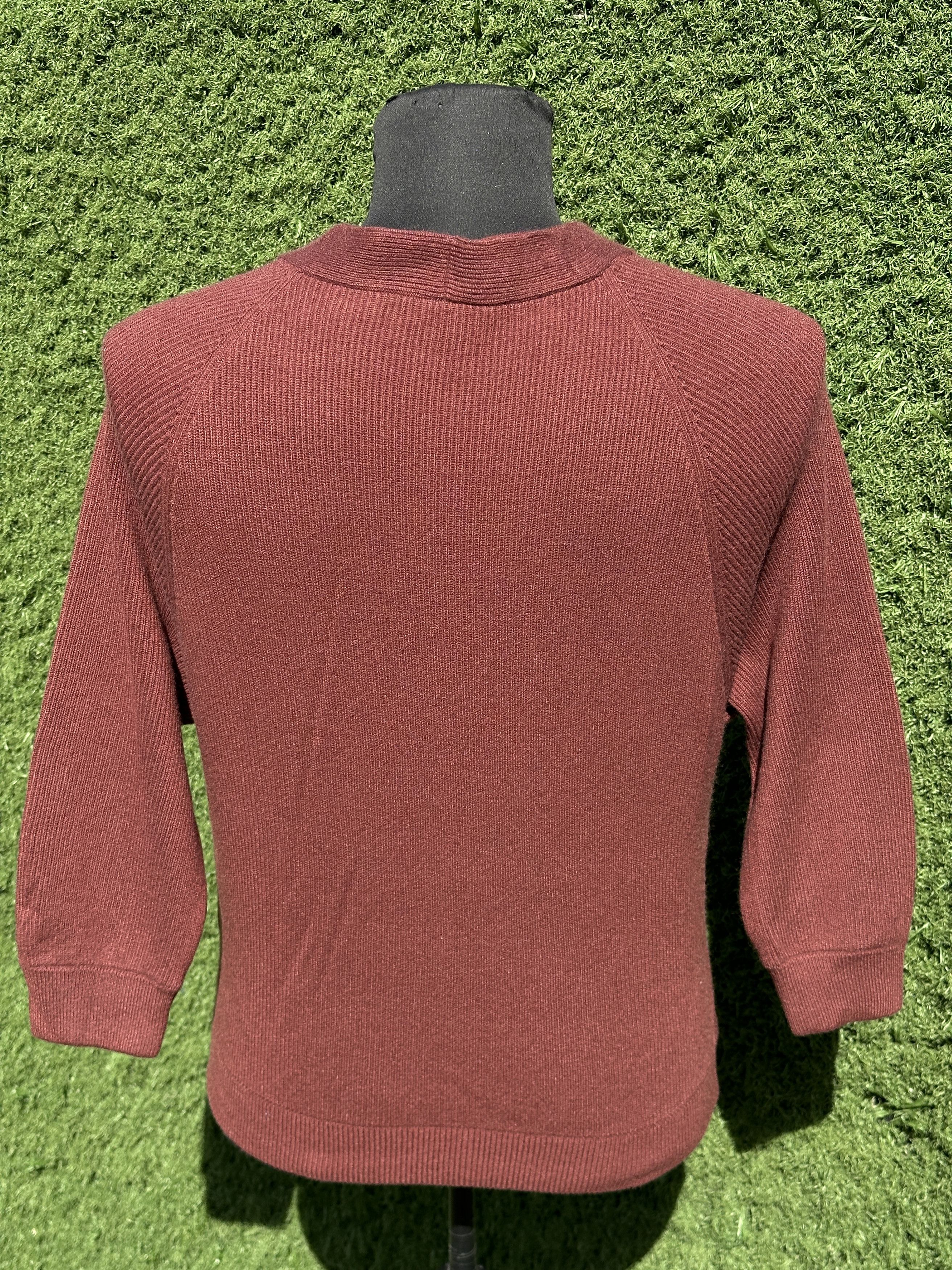 Brunello Cucinelli Brunello Cucinelli 100% Cashmere Wrap Cardigan Burgundy L Size L / US 10 / IT 46 - 4 Thumbnail