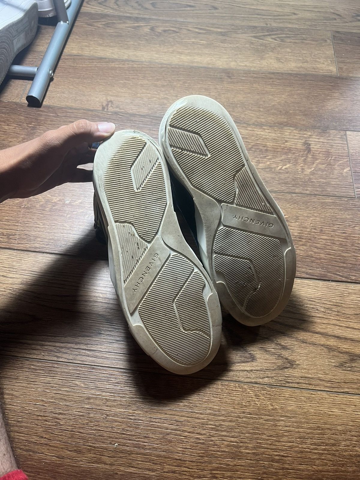 Givenchy 2014 Givenchy Blue & Black Hi-Top Sneakers Size US 10.5 / EU 43-44 - 6 Thumbnail