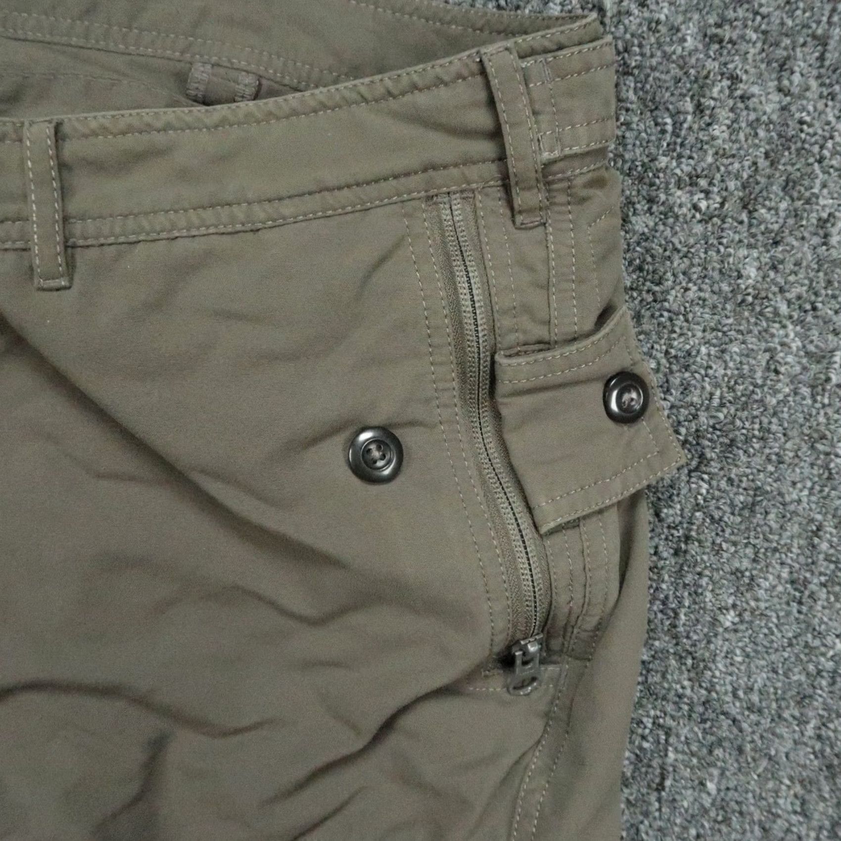 Vintage Clothing Arts Pants Mens 40x30 Green Nylon Cargo Pickpocket Proof Travel Hiking Straight Front Zip Pocketed Chino Casual Workwear 40 Regular Mens Size US 40 / EU 56 - 5 Thumbnail