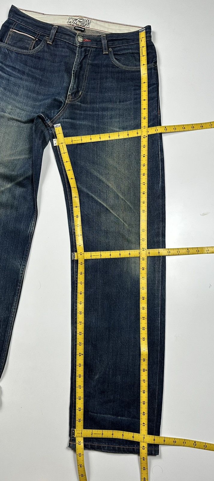 Japanese Brand × Jean Crash Brook Avenue The Bronx Nyc Selvedge Denim Jeans Size US 31 - 12 Thumbnail