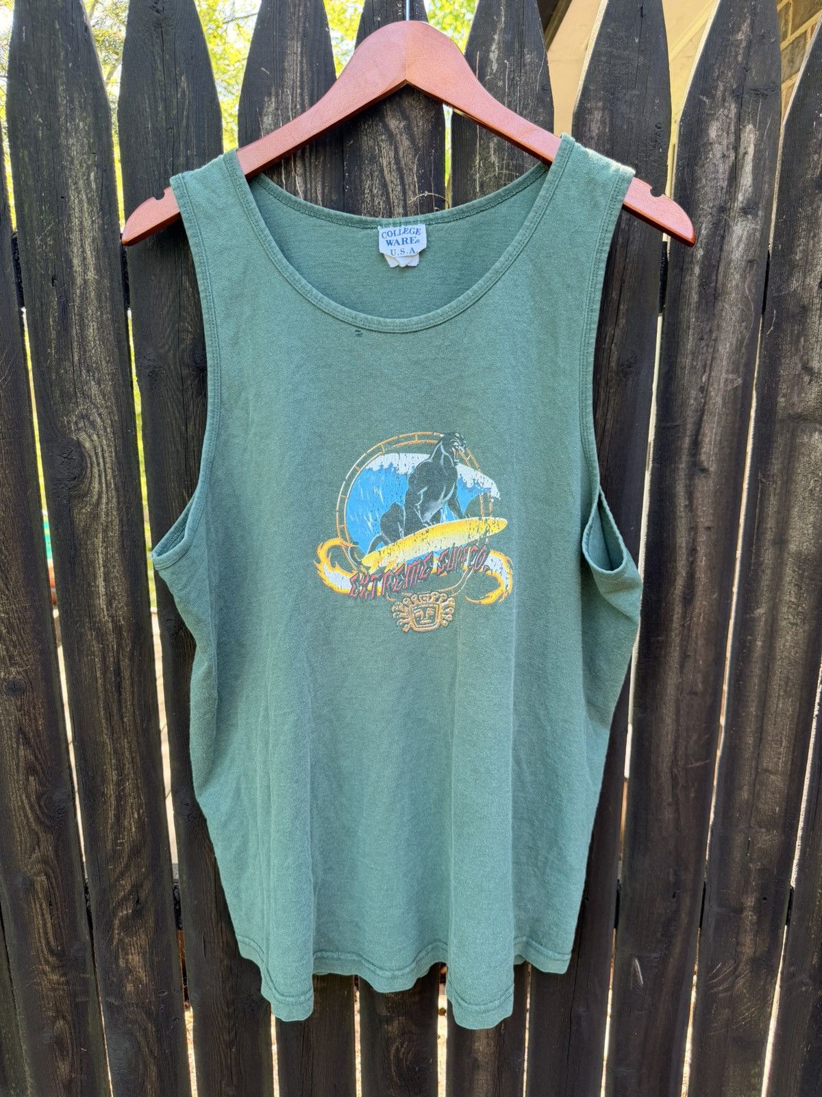 Vintage VTG Faded Extreme Surf Co Black Panther Tank Top Size XL Size US XL / EU 56 / 4 - 1 Thumbnail