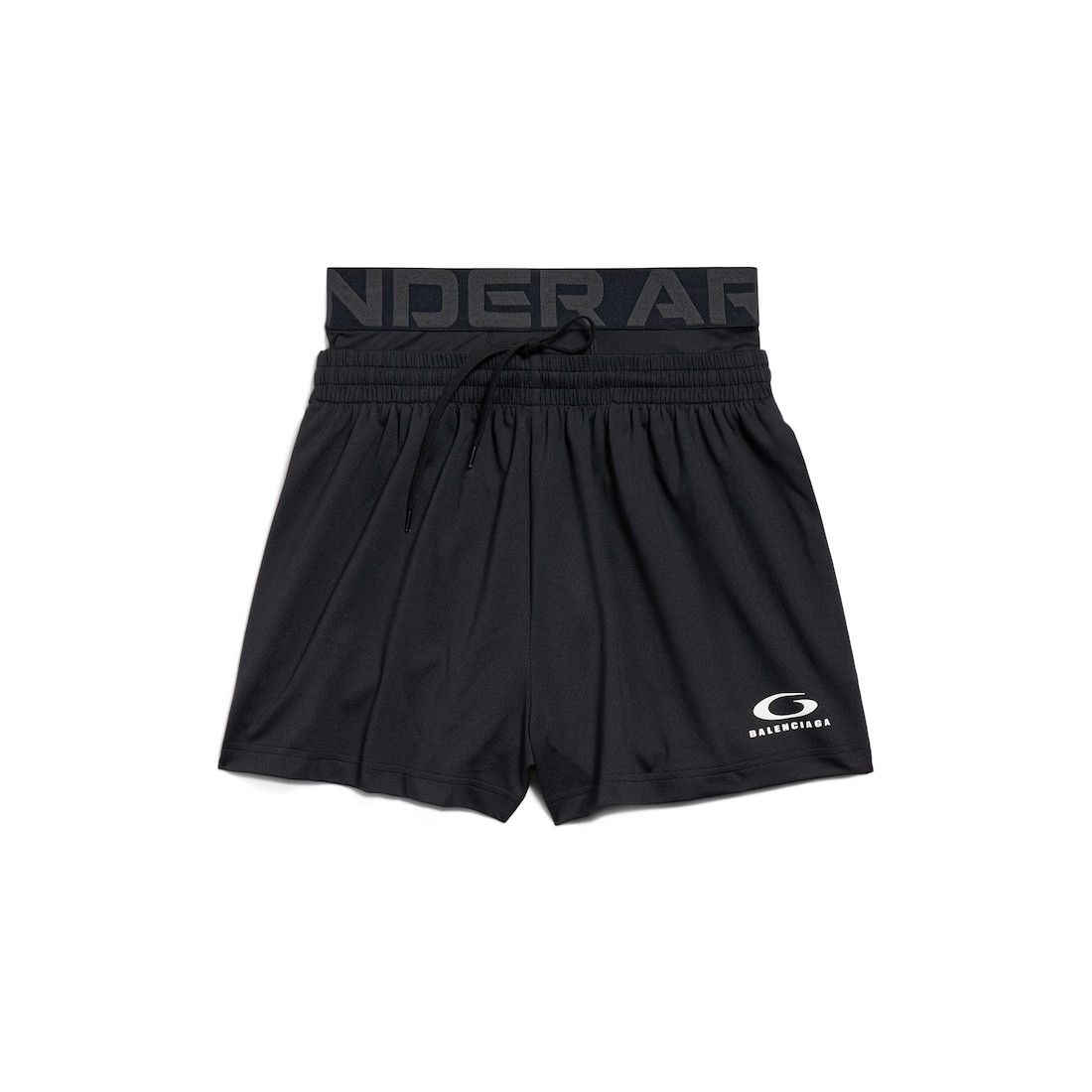 Balenciaga × Under Armour o1w1db10725 Under Armour® Running Shorts in Black Size 26" / US 2 / IT 38 - 1 Thumbnail