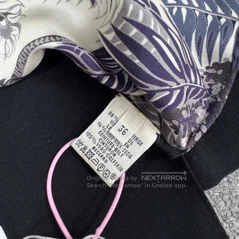 Hermes Hermes Firebird mulberry silk knit and patchwork top Size XS / US 0-2 / IT 36-38 - 6 Thumbnail
