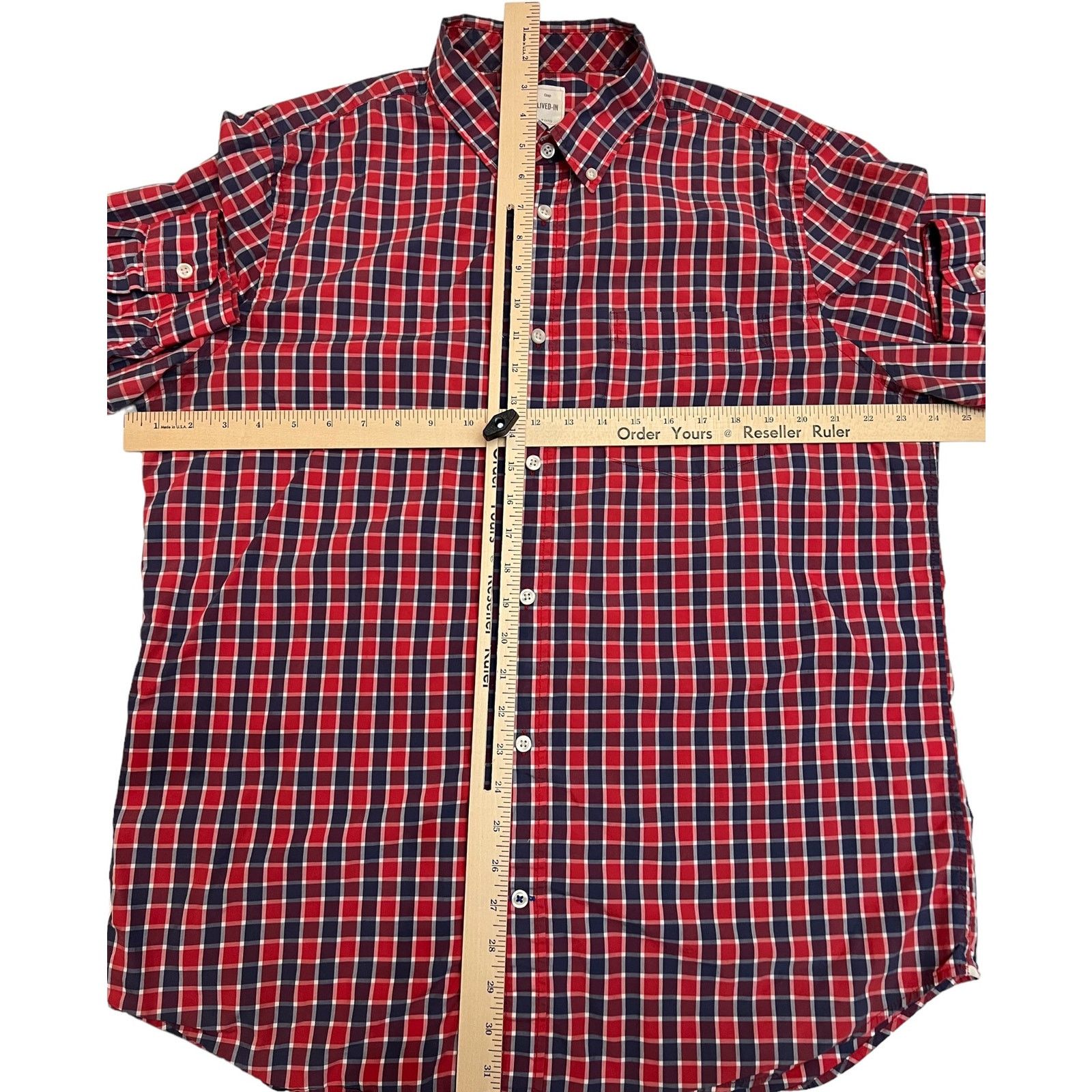 Gap Gap Lived-In Men’s Plaid Button Down Shirt XL Long Sleeve Size US XL / EU 56 / 4 - 8 Thumbnail