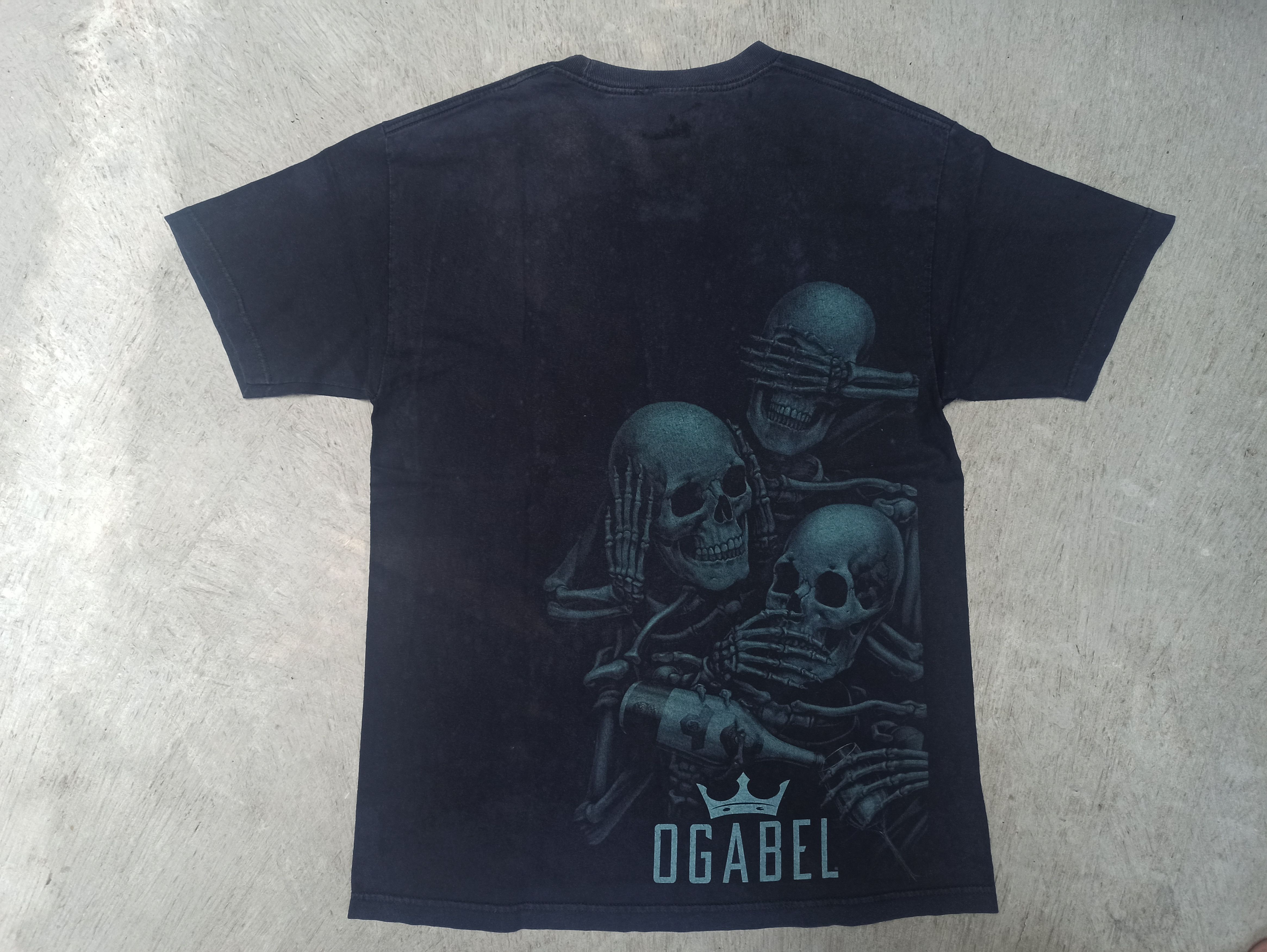 Vintage Vintage 90's Tshirt Ogabel Skulls Size US L / EU 52-54 / 3 - 2 Thumbnail