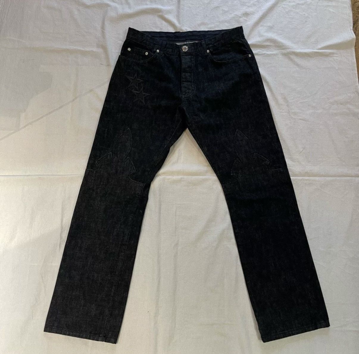 Chrome Hearts Chrome hearts star patchwork jeans Size US 34 / EU 50 - 1 Thumbnail