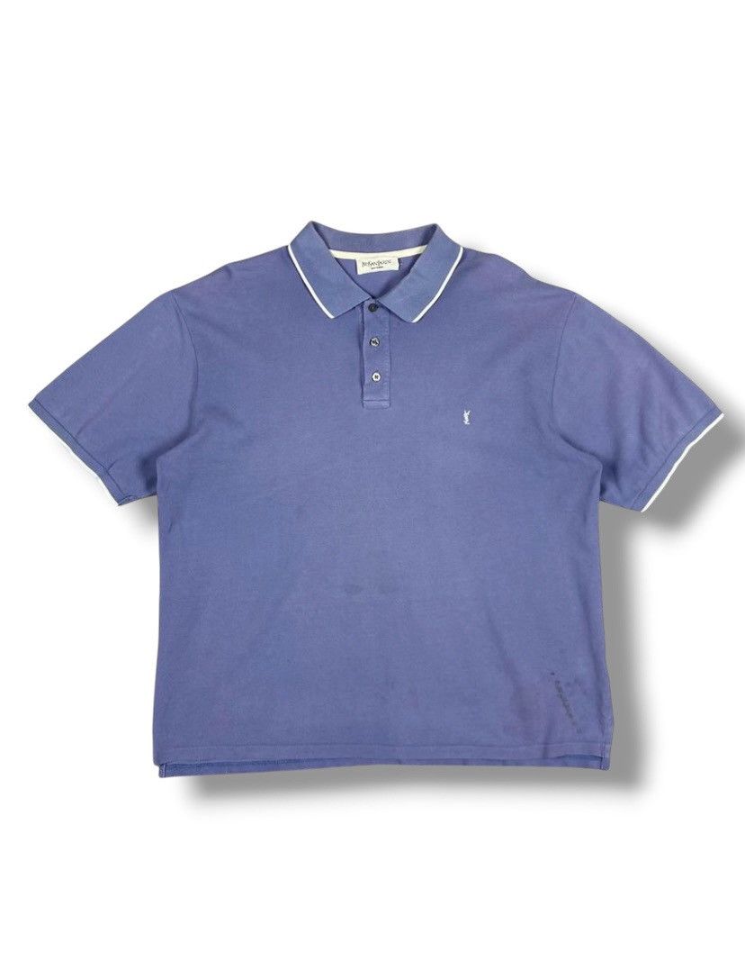 Vintage Vintage Yves Saint Laurent Polo Shirt Size US L / EU 52-54 / 3 - 1 Thumbnail
