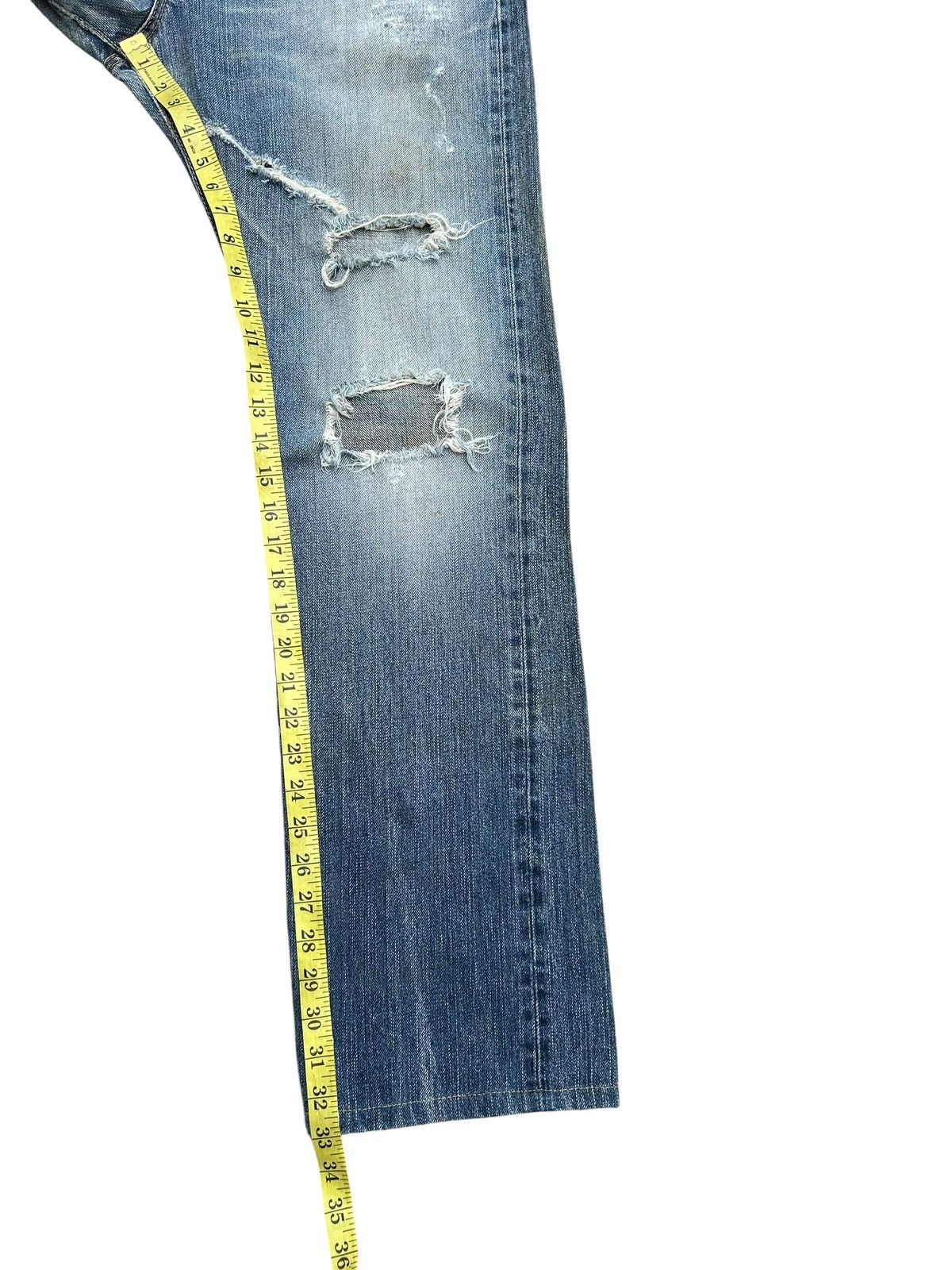 Kapital Thrashed Vintage Edwin 505BXX Selvedge Dirty Denim Jeans Size US 34 / EU 50 - 22 Thumbnail