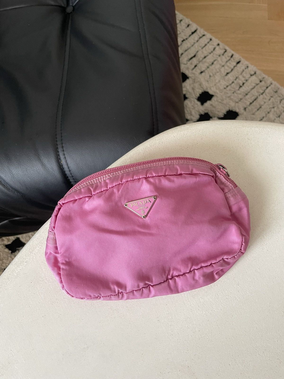 Prada Prada Vintage pink pouch mini clutch toiletry bag Designer Size ONE SIZE - 1 Thumbnail