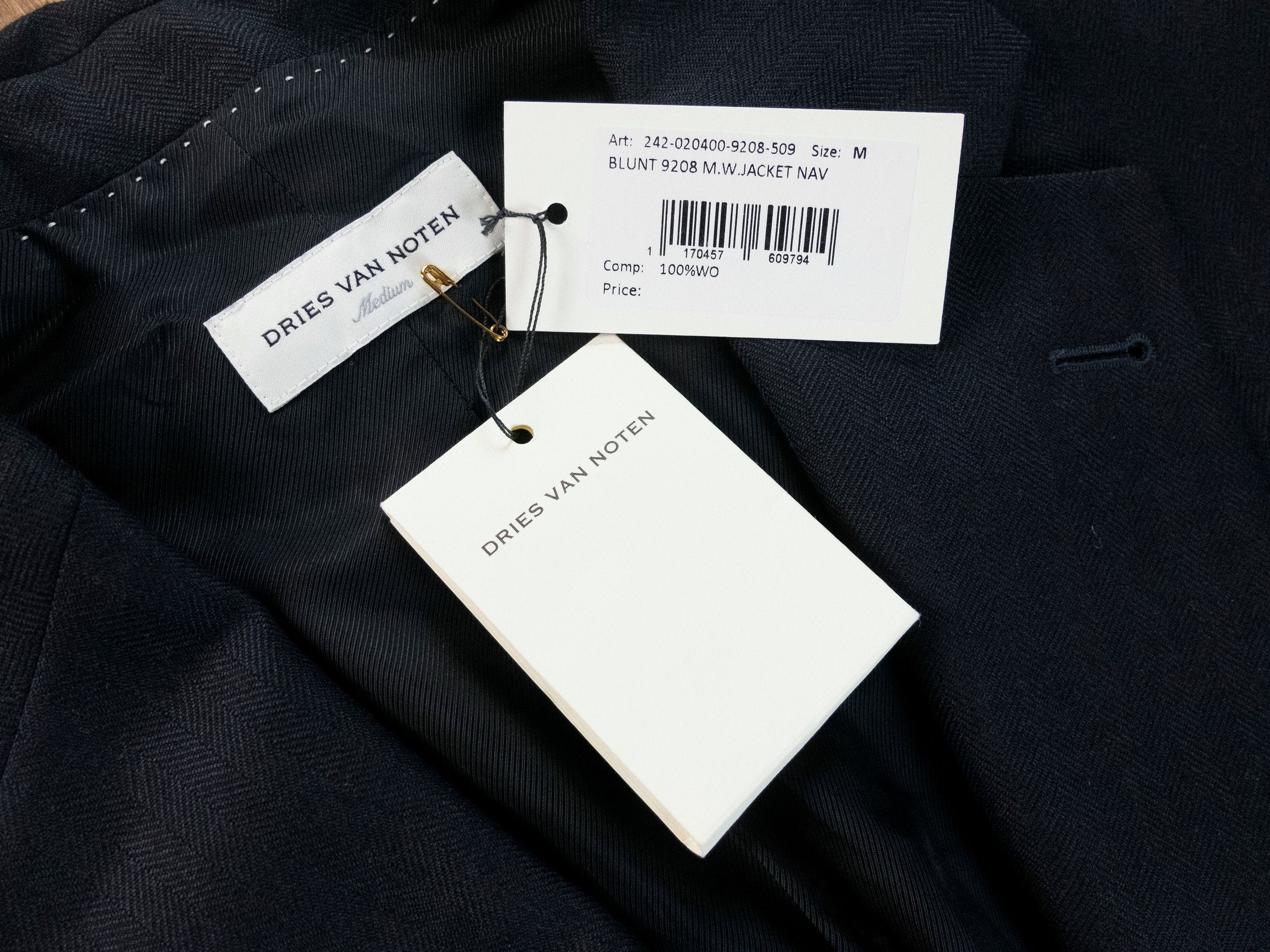 Dries Van Noten DRIES VAN NOTEN Blunt navy blue wool blazer Medium Size 38R - 5 Thumbnail