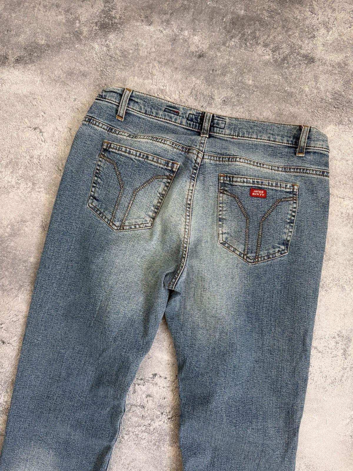 Miss Sixty Miss Sixty Flared Jeans Low Rise Avant Garde Denim Pants Y2K Size 31" - 11 Thumbnail