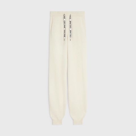 Celine o1w1db10125 2A41Z402P Track Pant in Off White Size 25" / US 0 / IT 36 - 1 Thumbnail