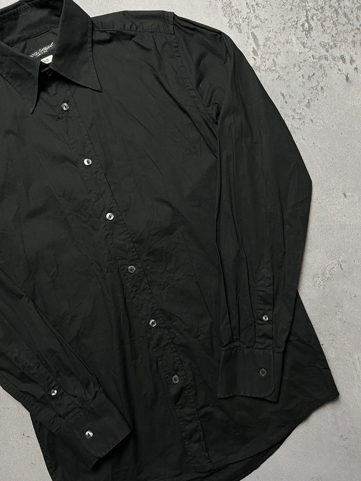 Dolce & Gabbana Dolce & Gabbana Vintage Full Black Long Sleeve Shirt Lux y2k Size US S / EU 44-46 / 1 - 3 Thumbnail