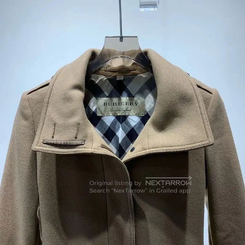 Burberry Burberry Khaki Wool Women's Coat. Size XXS / US 00 / IT 34 - 5 Thumbnail