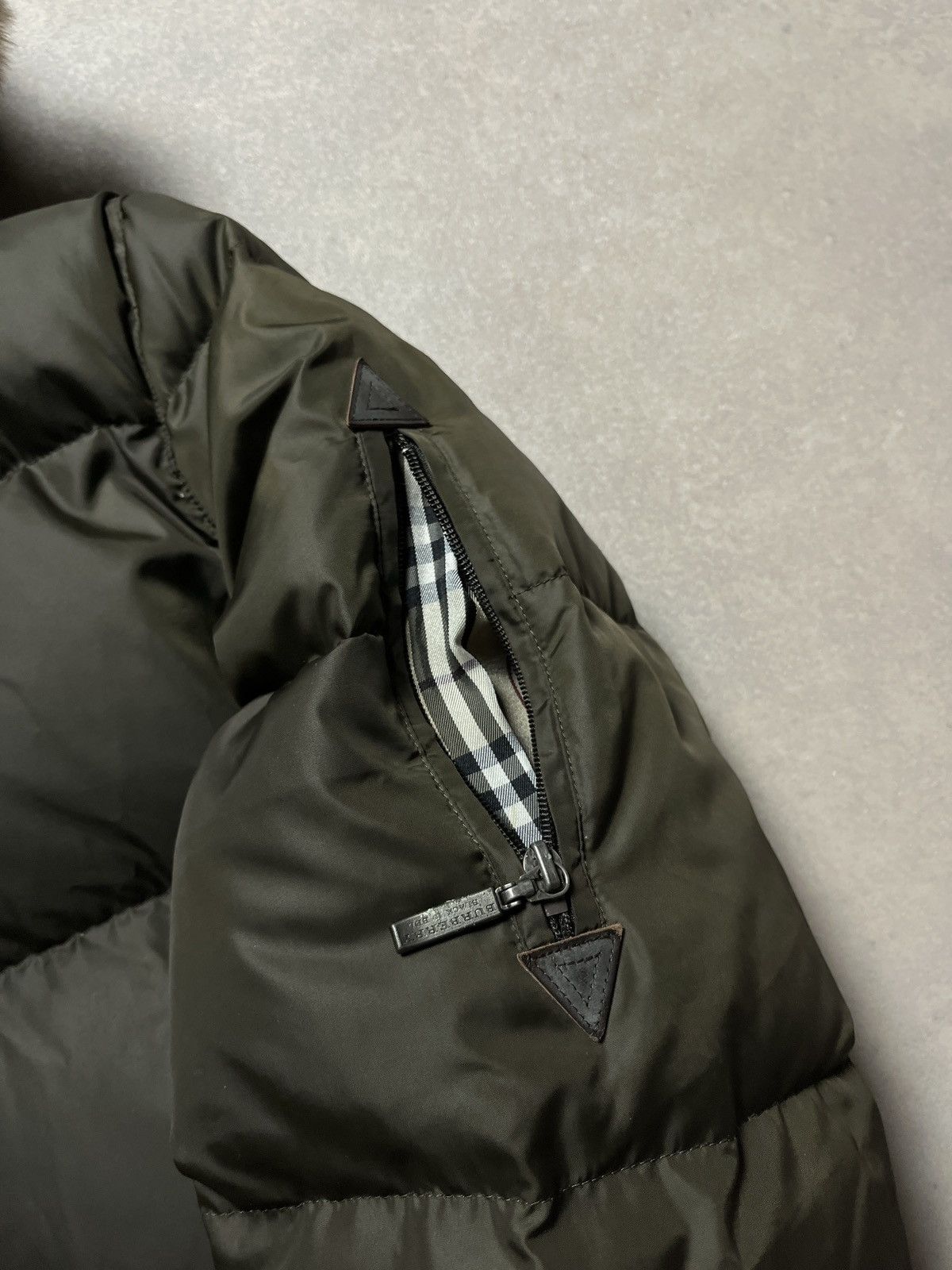 Burberry Vintage Burberry Black Label Japan Fur Puffer Green Jacket Size US M / EU 48-50 / 2 - 10 Thumbnail