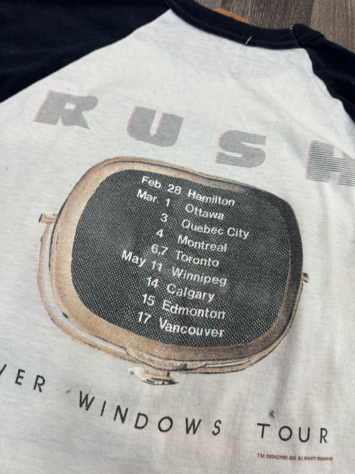 Band Tees Vintage 1985 RUSH power window band t shirt Size US M / EU 48-50 / 2 - 11 Thumbnail