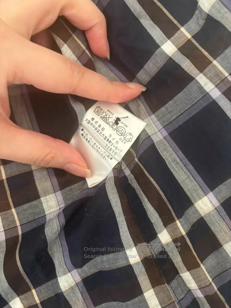 Vivienne Westwood Vivienne Westwood Vintage Navy Blue Plaid Shirt Size M / US 6-8 / IT 42-44 - 5 Thumbnail
