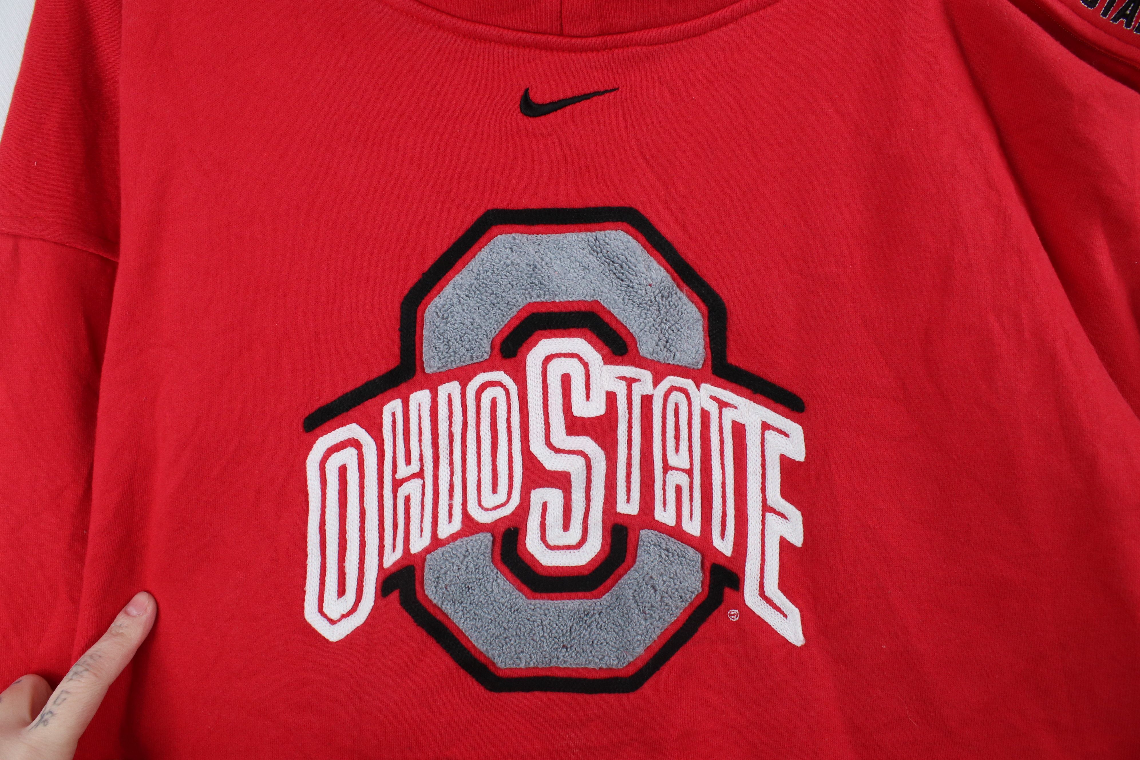 Nike × Vintage Vintage Nike Center Swoosh Ohio State University Hoodie Size US XL / EU 56 / 4 - 6 Thumbnail