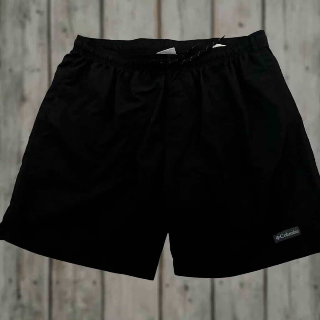 Vintage Columbia Sportswear Shorts Mens Large Black Lightweight Pull-On One Pocket Size US 33 - 1 Thumbnail