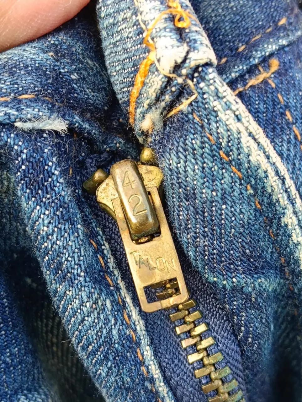 Levi's Distressed Levi's 501ZXX BIG E Selvedge Denim Patchwork. Size US 30 / EU 46 - 7 Thumbnail