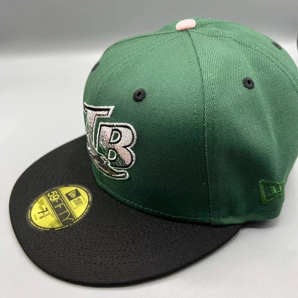 New Era Tampa Bay Rays Hat Men 7 5/8 59Fifty New Era Fitted Cap New Size ONE SIZE - 4 Thumbnail