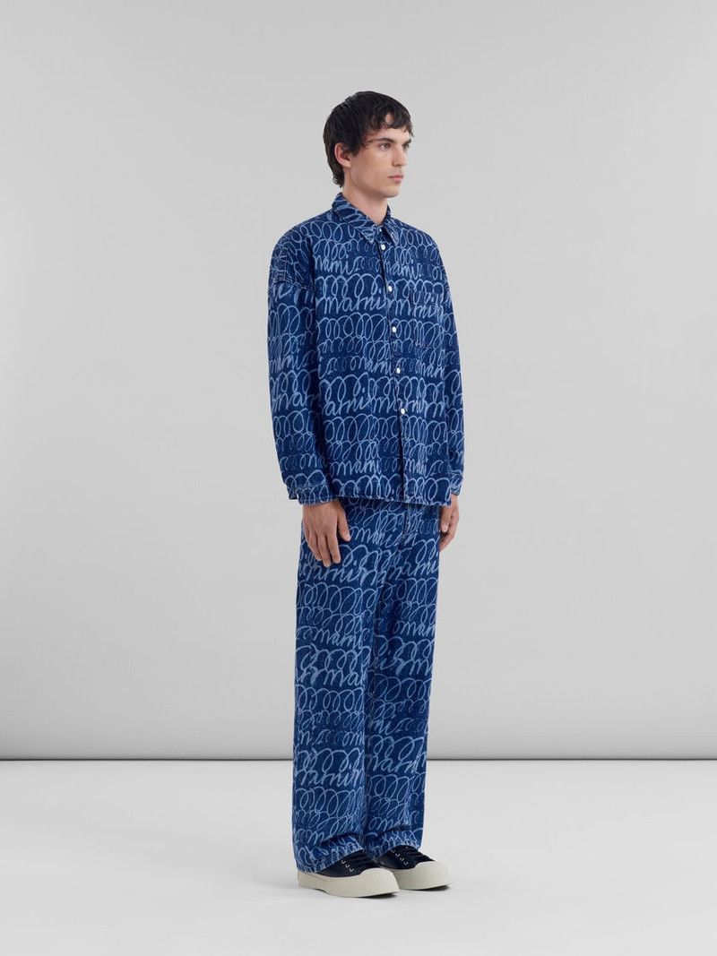 Marni o1w1db11125 Denim Jeans With Bleached in Blue Size US 32 / EU 48 - 4 Thumbnail