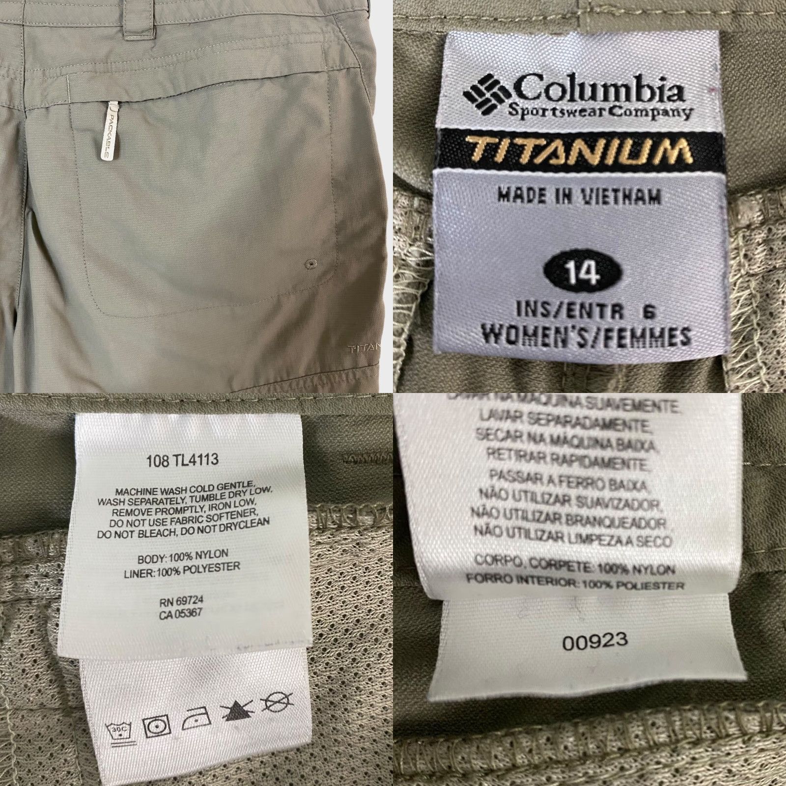 Vintage Columbia Silver Ridge Utility Shorts Womens 14 Green Hiking Outdoor Utility Pants Size 36" / US 14 / IT 50 - 8 Thumbnail