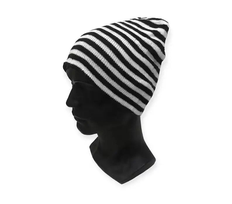 Japanese Brand Japanese Brand Stripe Jail Beanie Hat Size ONE SIZE - 1 Thumbnail