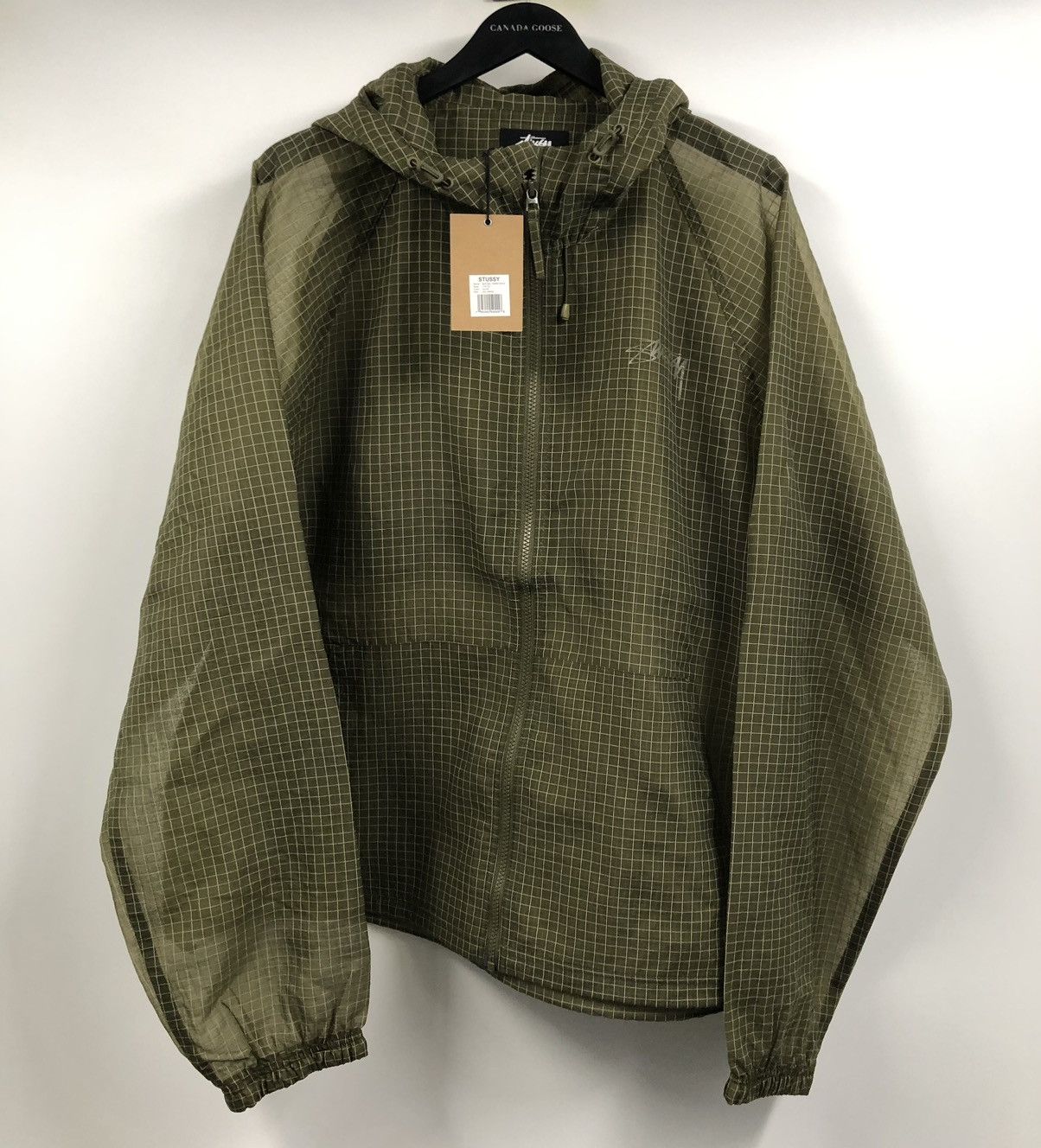 Stussy Stussy Beach Shell Transparent Ripstop Olive Green
