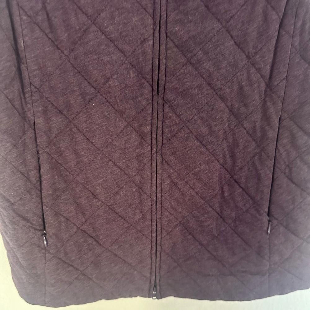 Eileen Fisher Eileen Fisher Quilted Vest Heathered Purple Full Zip Small Size S / US 4 / IT 40 - 3 Thumbnail