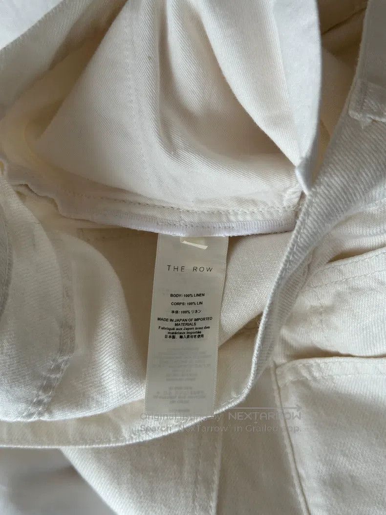 The Row The Row size 26 Eglitta White Linen Pants Size 26" / US 2 / IT 38 - 6 Thumbnail