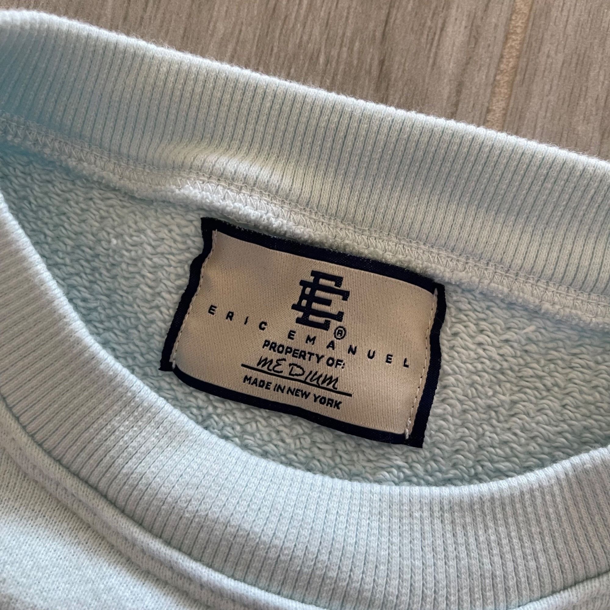 Eric Emanuel NEW ERIC EMANUEL EE LIGHT BLUE CREWNECK SWEATSHIRT SZ M Size US M / EU 48-50 / 2 - 4 Thumbnail
