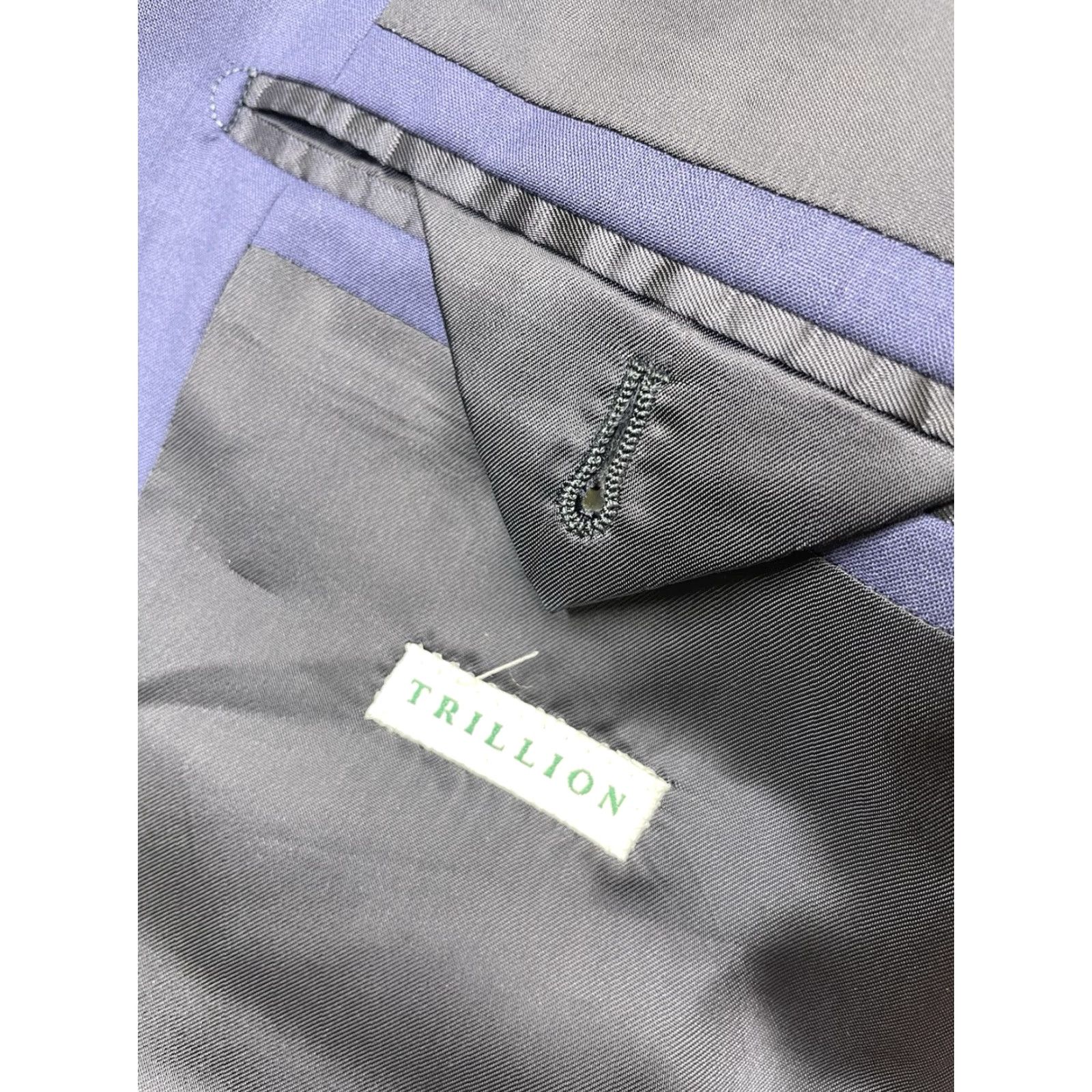Vintage VINTAGE Trillion Wool Cashmere Blazer Jacket Sport Coat Light Blue Size 44 US Mens Regular Size 44R - 3 Thumbnail