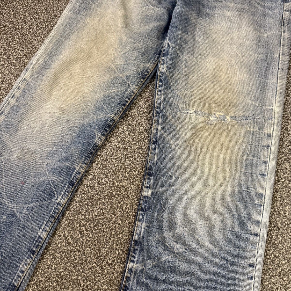 If Six Was Nine 🔥🇺🇸 Vintage Y2K Levis 522 Distressed Denim Size US 31 - 9 Thumbnail