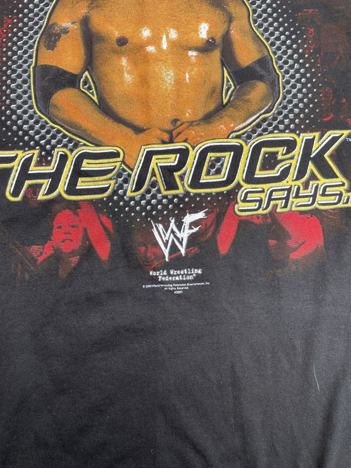 Vintage Vintage Y2K The Rock Dwayne Graphic Tee Unsoundrags WWF Size US L / EU 52-54 / 3 - 4 Thumbnail