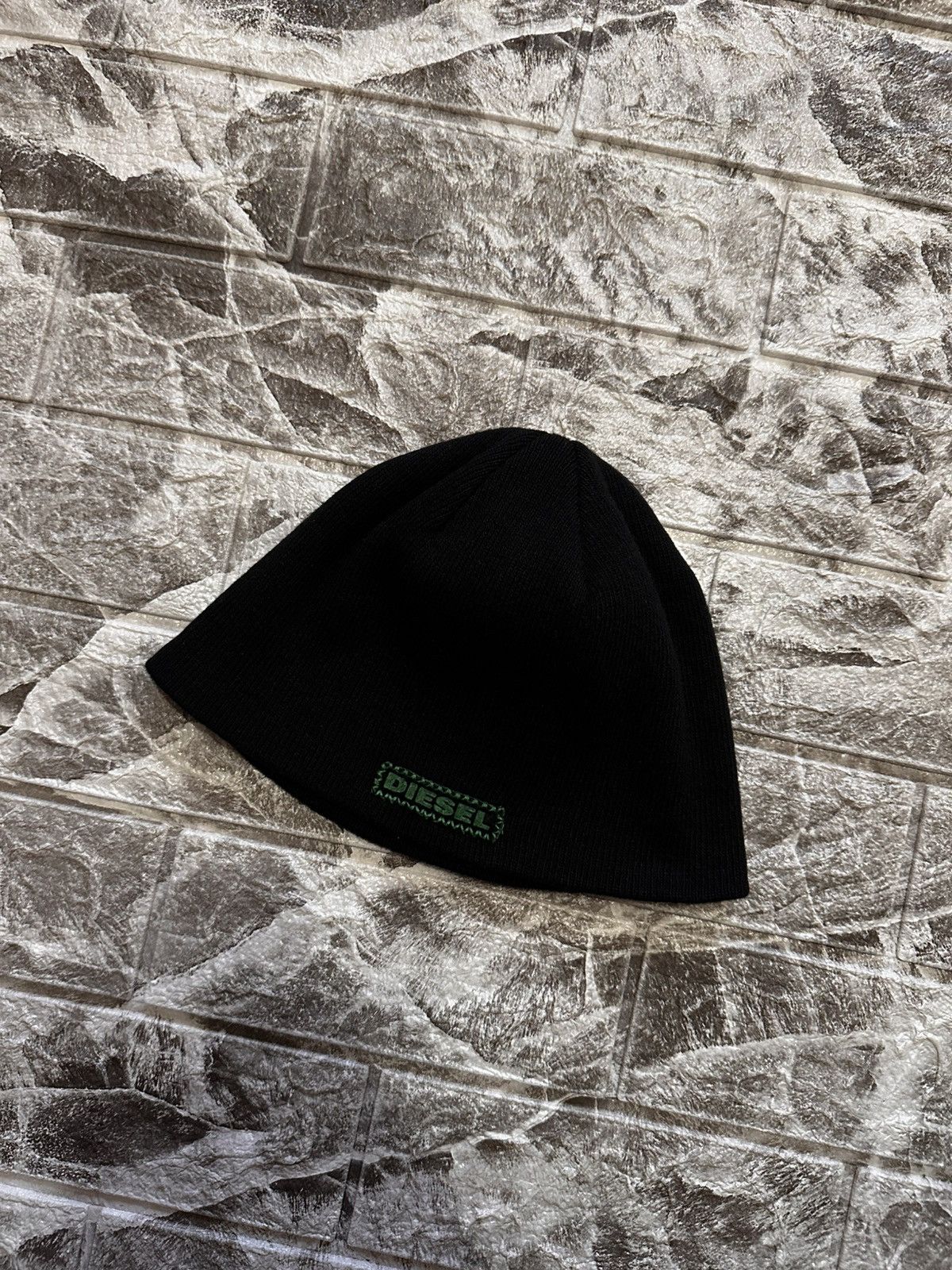 Diesel Vintage Diesel Distressed Beanie Black One Size Y2K Size ONE SIZE - 1 Thumbnail