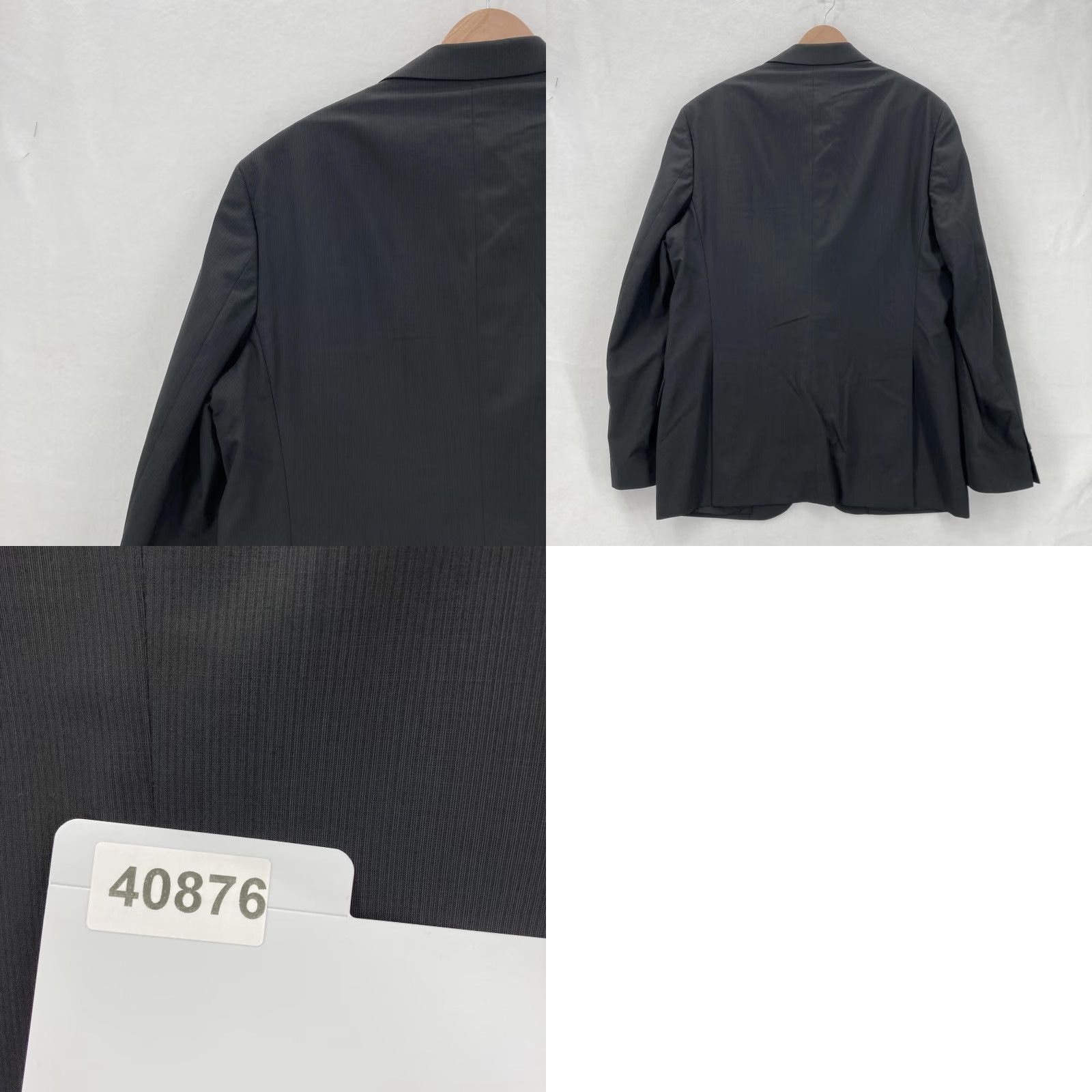 Joseph Abboud VINTAGE Joseph Abboud Blazer 44L Charcoal Pinstripe Slim Fit Super 110s Zignone Italian Jacket/Coat Size 44R - 10 Thumbnail