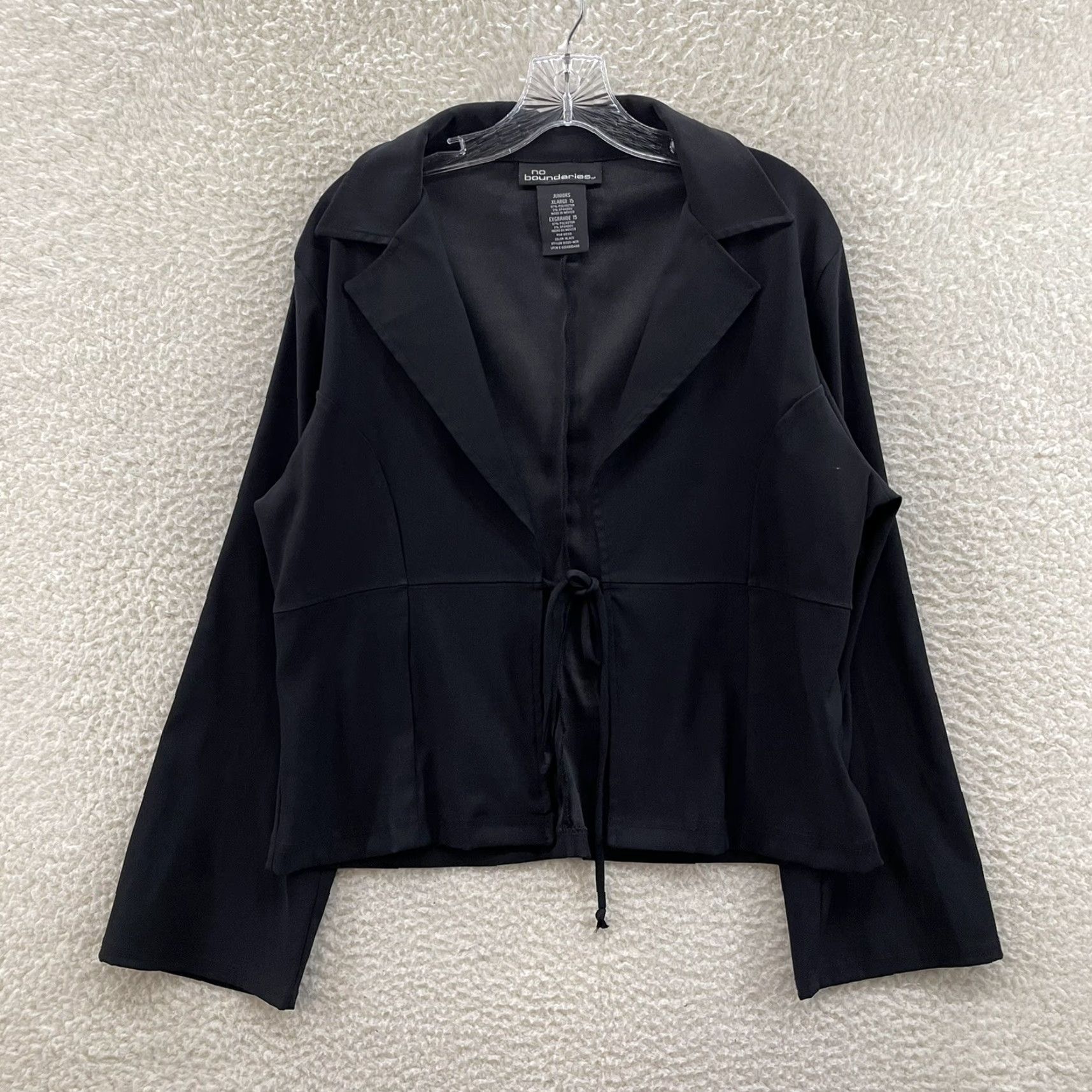 Vintage VINTAGE Y2K Blazer Jacket Top Large XL Black Edwardian Goth Cyber Fairy Grunge Size L / US 10 / IT 46 - 2 Thumbnail