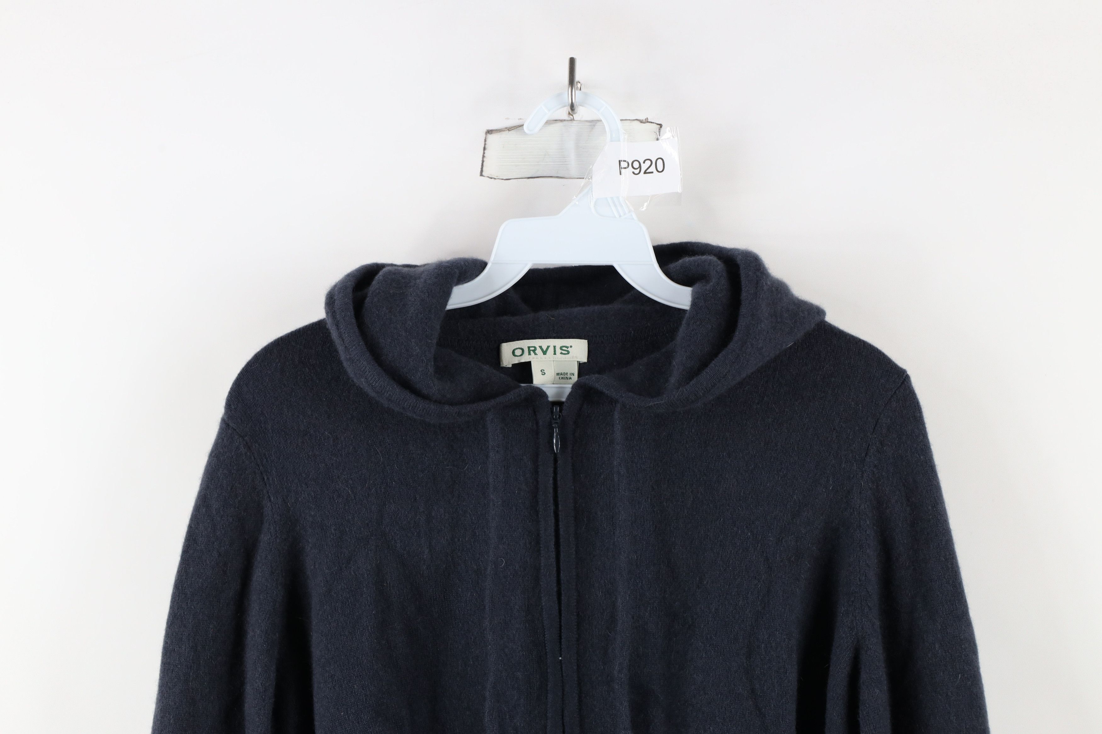 Orvis × Vintage Orvis Blank Soft Cashmere Knit Full Zip Hoodie Sweater Size S / US 4 / IT 40 - 2 Thumbnail