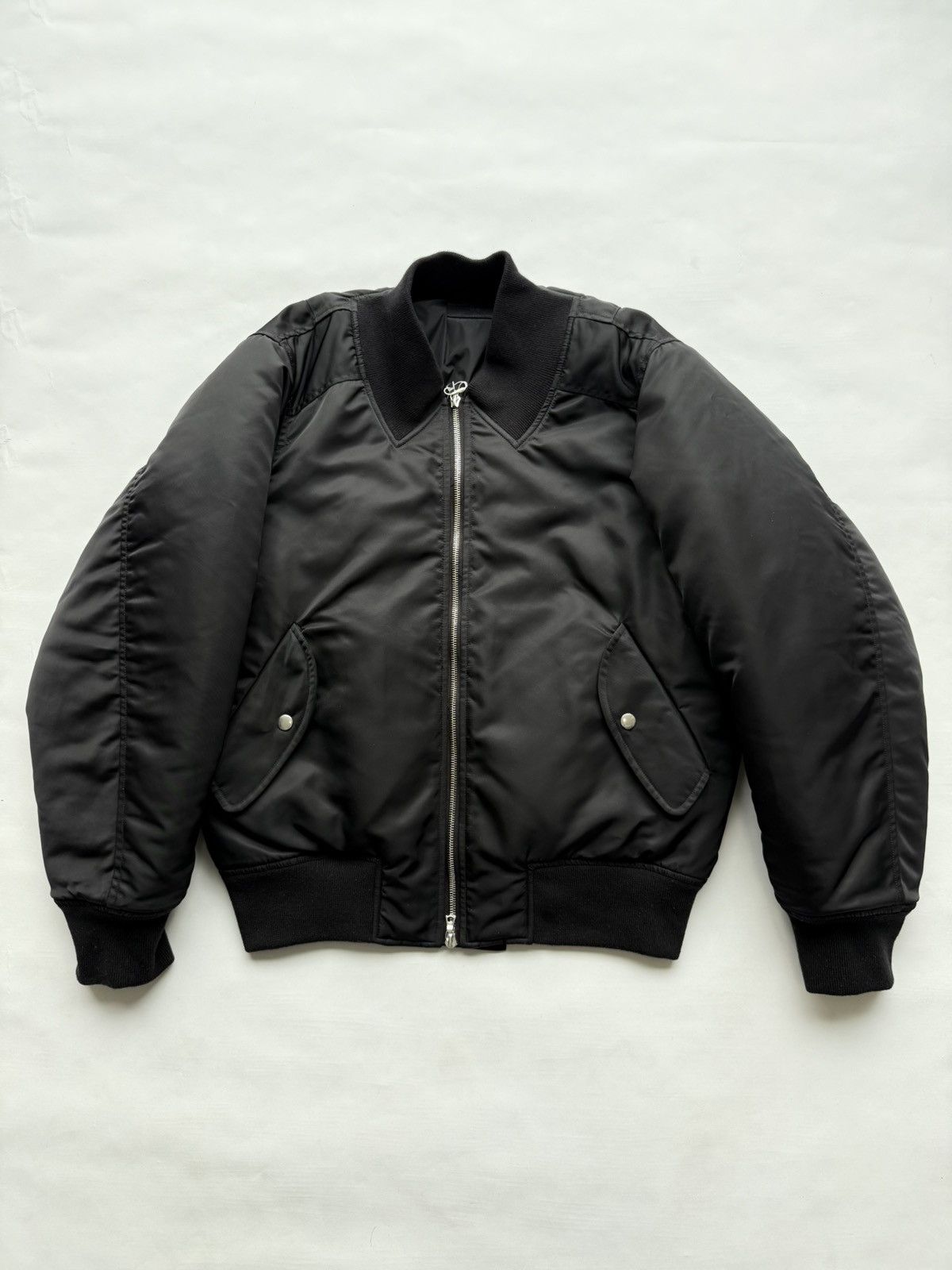Vuja De VUJADE MAX SATIN PILLOW BOMBER JACKET IN BLACK | Grailed