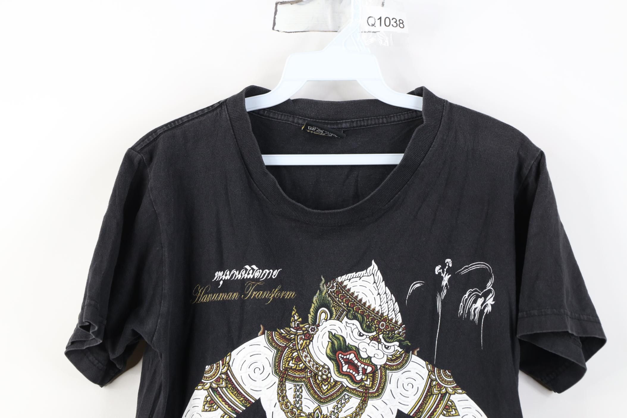 Vintage Vintage Streetwear Hanuman Transform Thailand T-Shirt Black Size US M / EU 48-50 / 2 - 2 Thumbnail