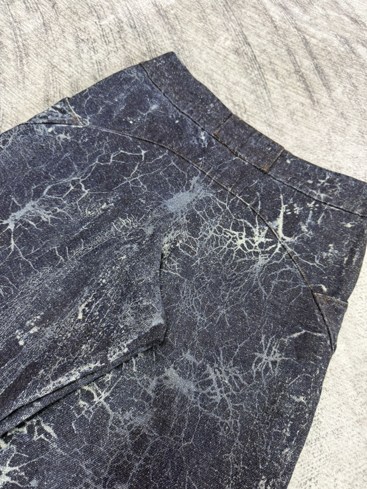20471120 × Japanese Brand × Mizra Jeans Kyoto Alfons. Japan Crackle Lighting Wash Baggy Wide Jeans Size US 30 / EU 46 - 16 Thumbnail