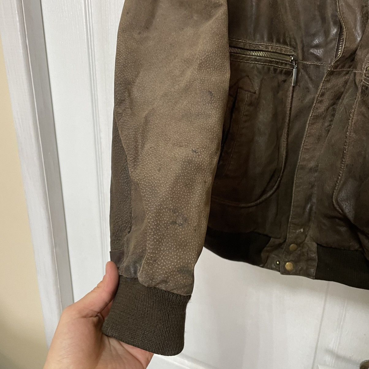 Other Vintage F-19 Usa 90s leather Ma1 Bomber Flight Jacket Size US M / EU 48-50 / 2 - 9 Thumbnail